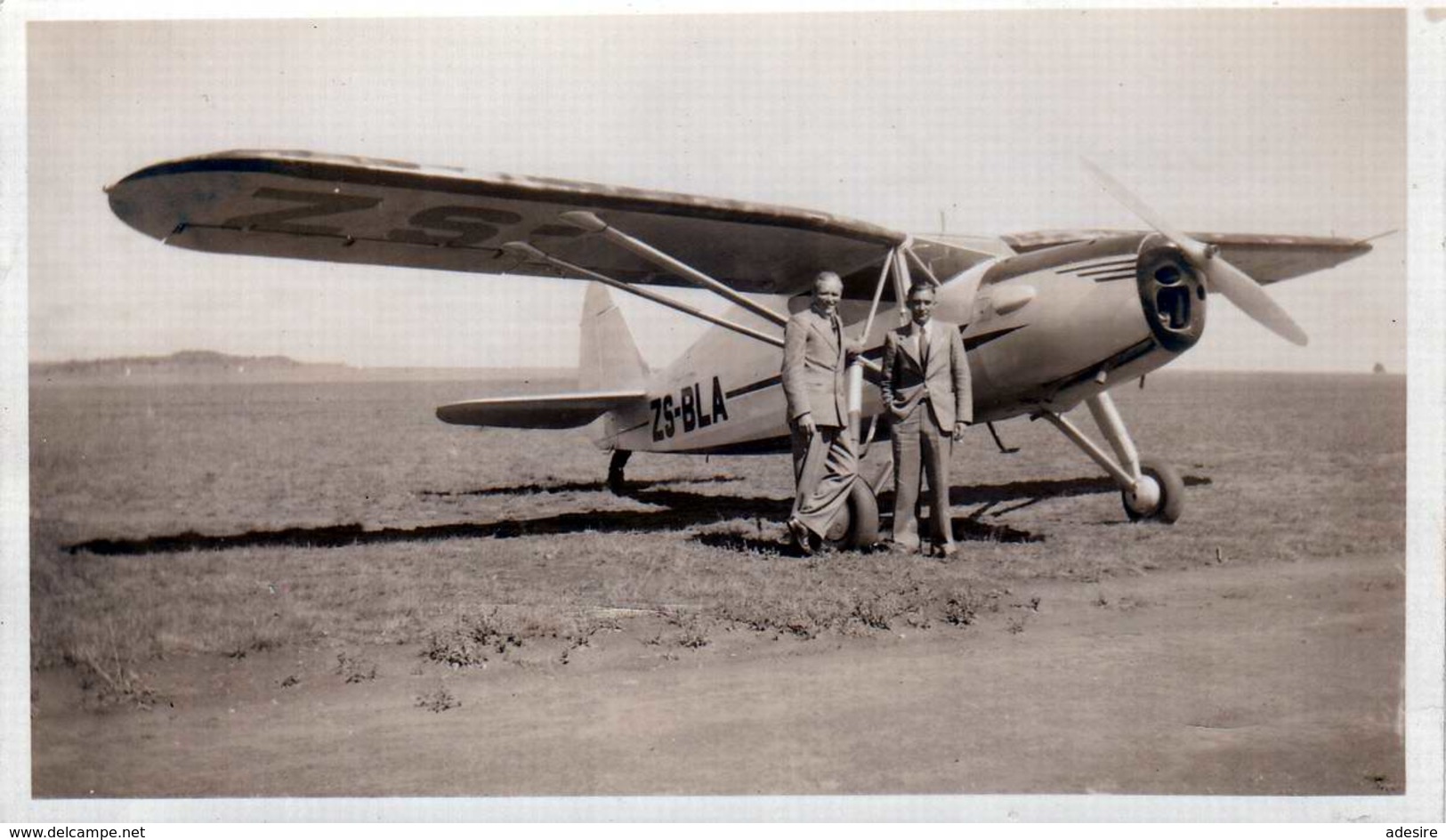 FOTO Flugzeug 1947 Bloemfontein, Format 11 X 6,4 Cm - Aviation