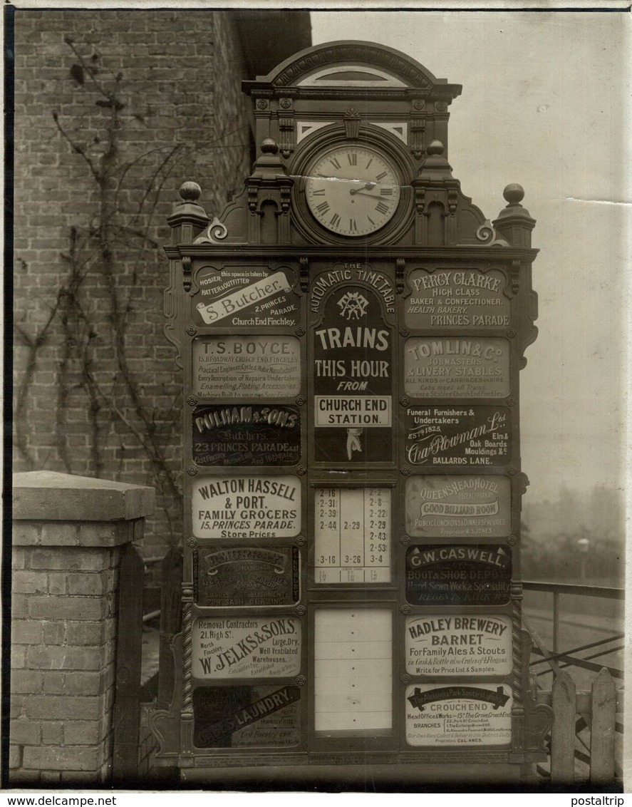 AUTOMATIC TIMETABLE RAILWAY CHEMIN DE FER  CRACK SEE SCAN 21* 16 CM Fonds Victor FORBIN 1864-1947 - Trenes