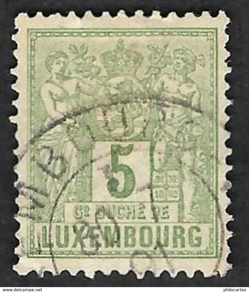 LUXEMBOURG  1882-91 -  YT  50 -  Allegorie  Oblitéré - 1895 Adolphe Profil