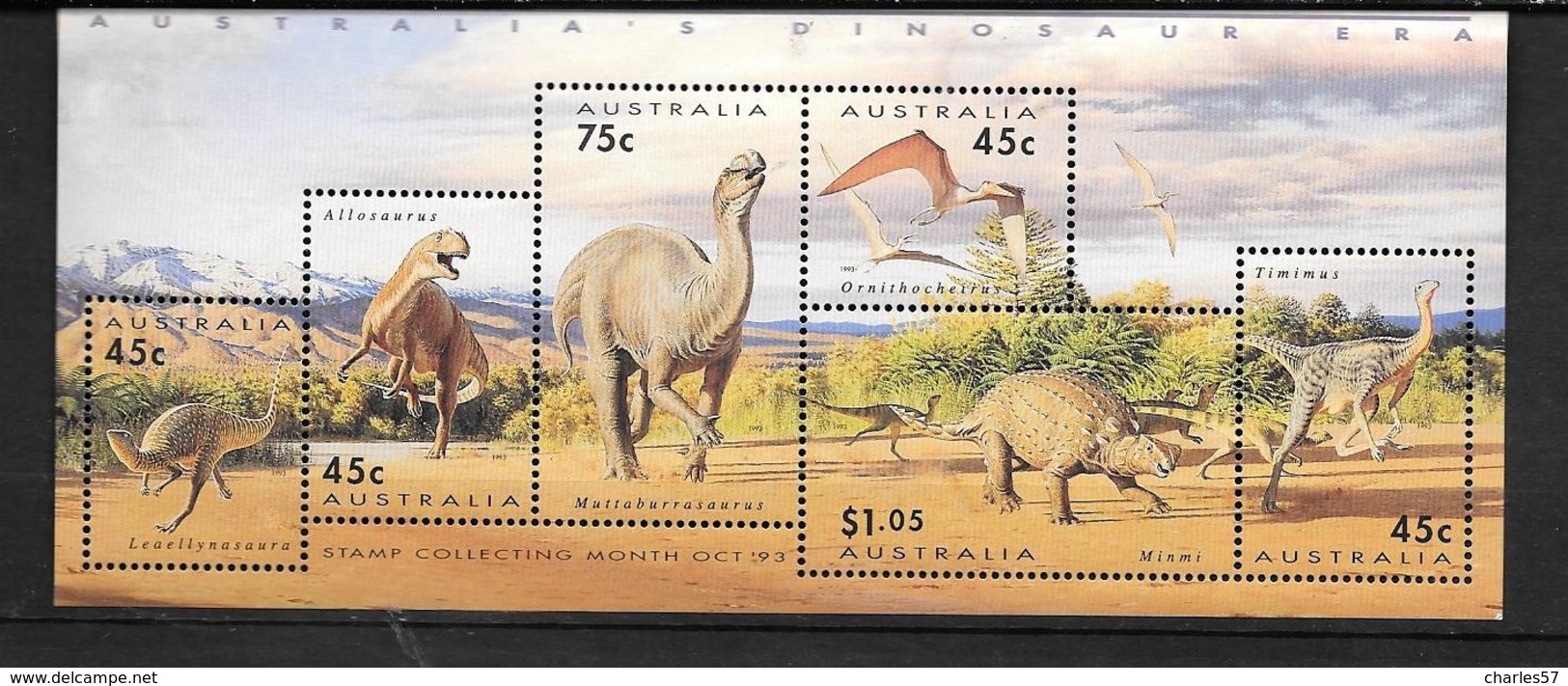 Australie:Bf N°20** Animaux Préhistoriques - Blocks & Kleinbögen