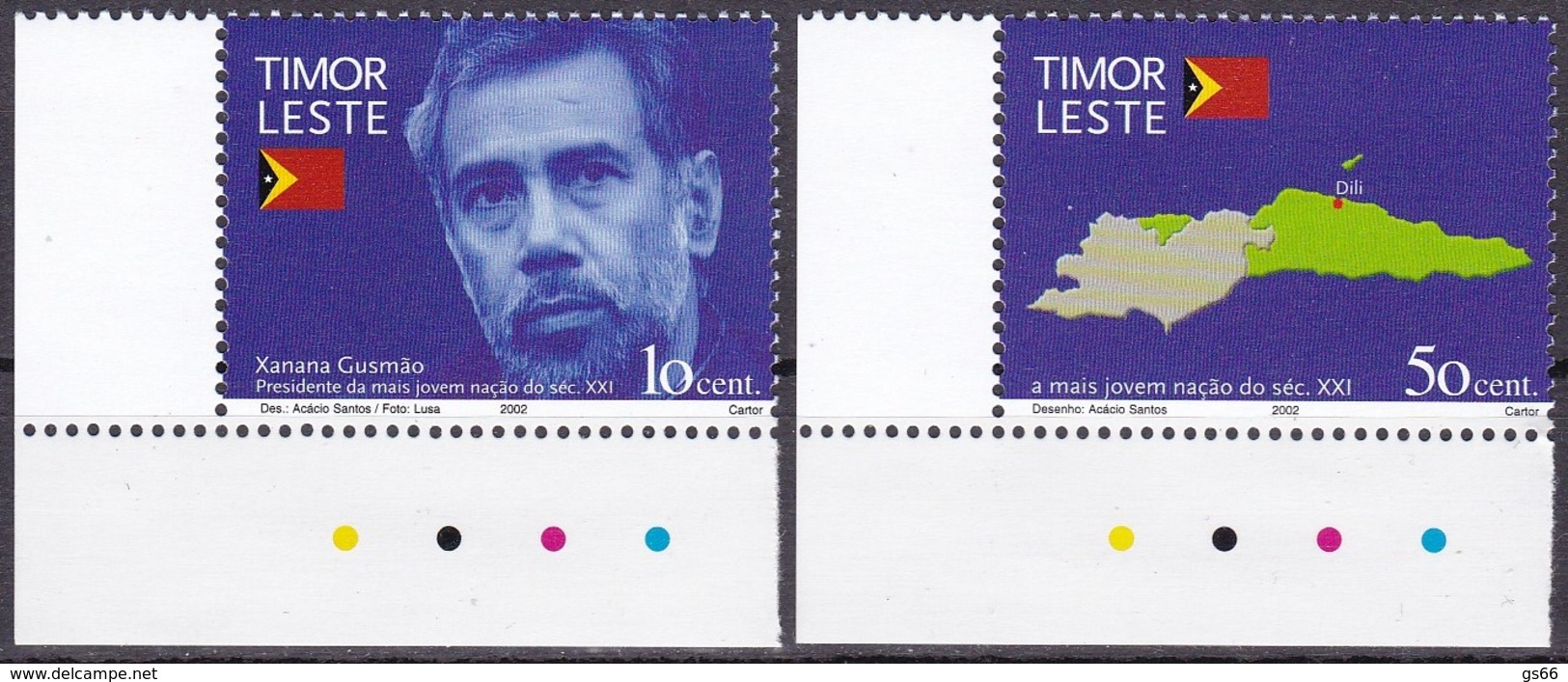 2002, Timor, 375/76, Unabhängigkeit (II), Independence. MNH ** - Timor