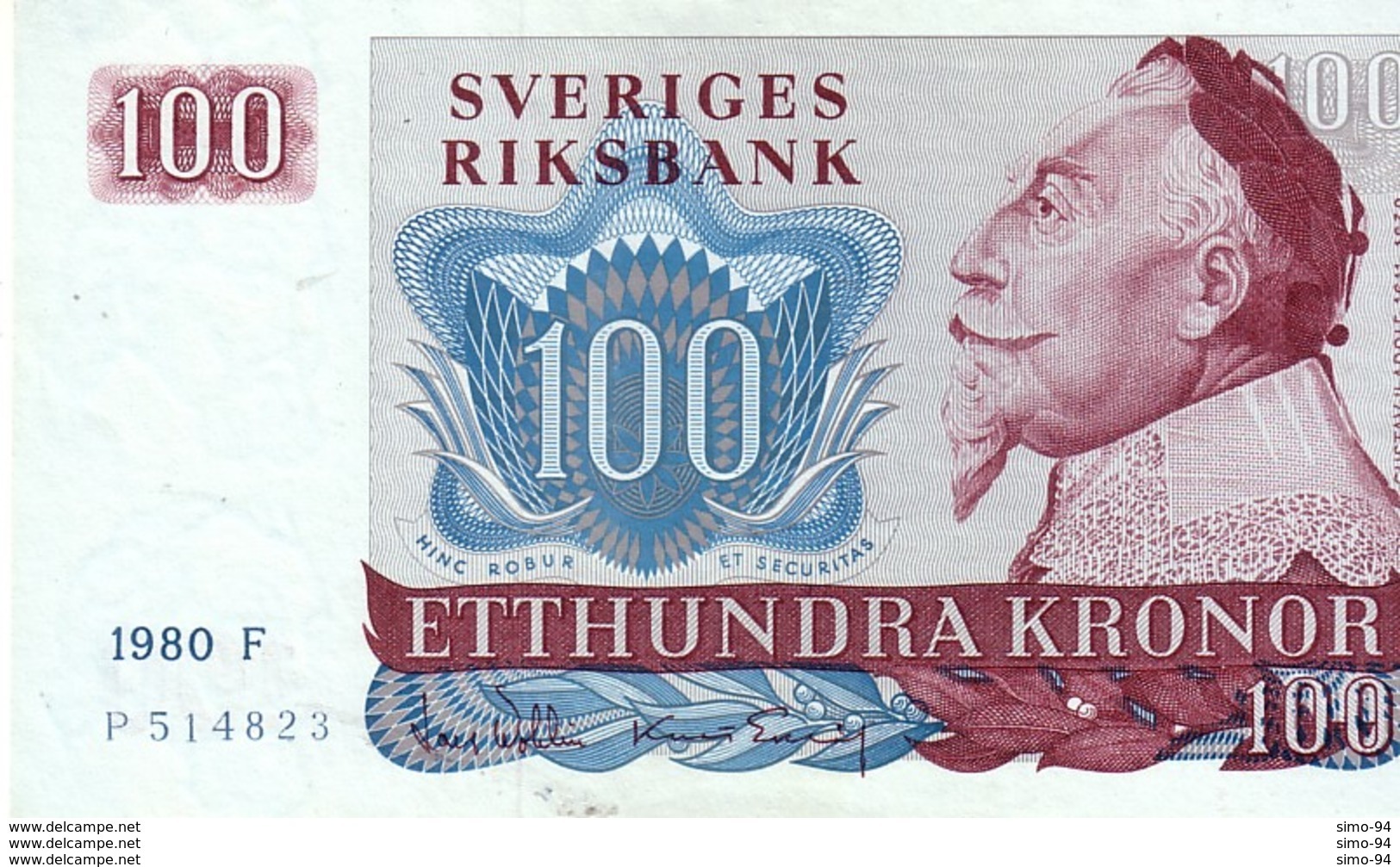 Sweden P,54   100 Kronor 1980  A-unc - Svezia