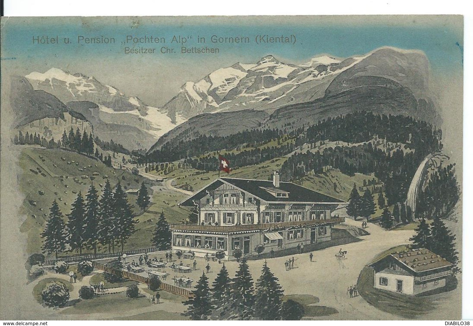 ***   KIENTAL    (  SUISSE  )    HOTEL PENSION POCHTEN ALP IN GORNERN........ - Autres & Non Classés