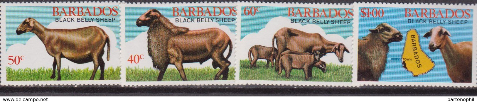 Barbados -  Sheep Set MNH - Barbados (1966-...)