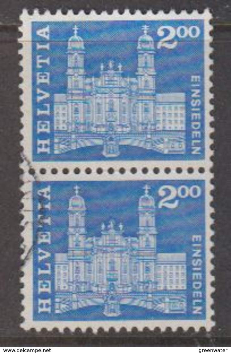 Switzerland 1963 Baudenkmäler / Einsiedeln 1v (pair)  Used (42729A) - Gebruikt