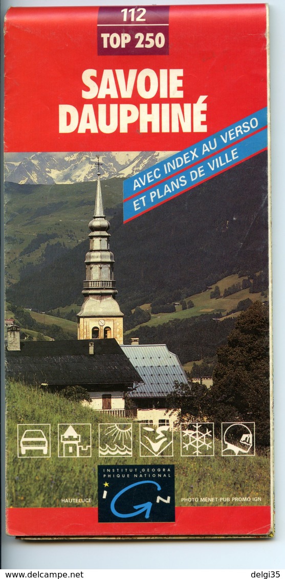 Lot De 4 Cartes Routières : Parc Et Massif Des écrins, Savoie Dauphiné, Les Trois Vallées, Hautes Alpes - Callejero