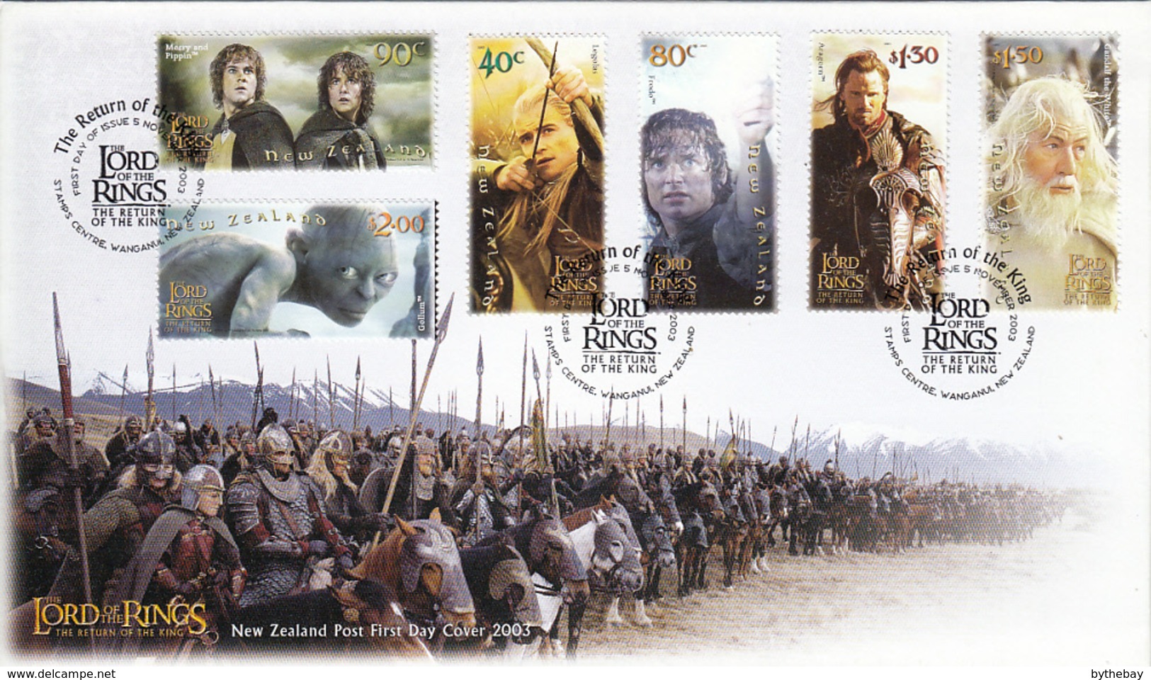 New Zealand 2003 FDC The Lord Of The Rings The Return Of The King Set Of 6 - FDC