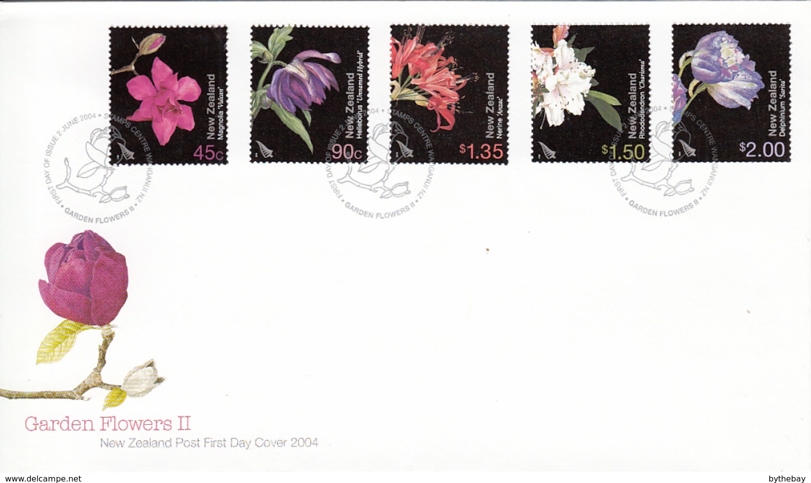 New Zealand 2004 FDC Flowers Set Of 5 - FDC