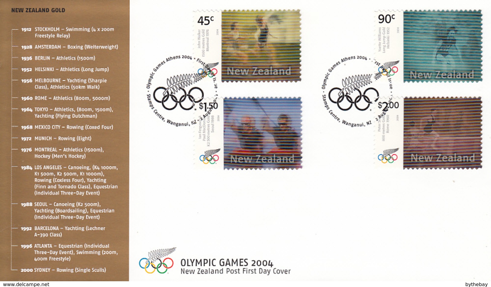 New Zealand 2004 FDC Summer Olympic Games Athens Set Of 4 Action Replay Stamps - FDC