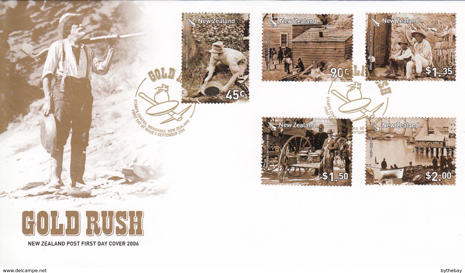 New Zealand 2006 FDC New Zealand Gold Rush Set Of 5 - FDC