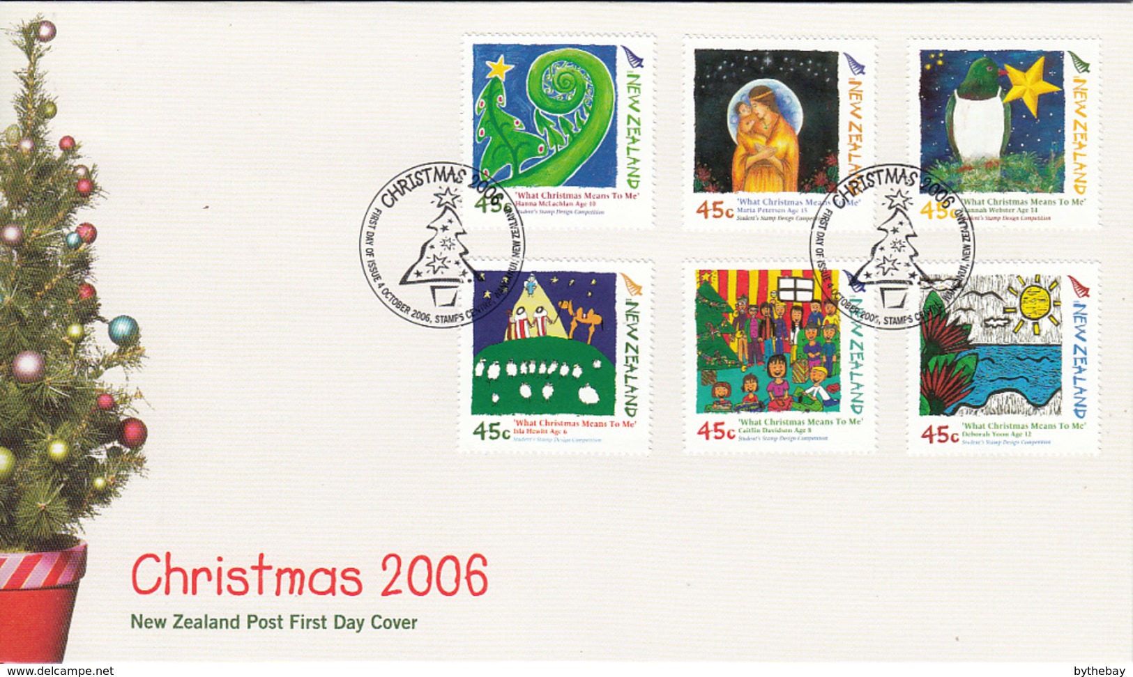 New Zealand 2006 FDC Childrens Art What Christmas Means To Me Set Of 12 - FDC