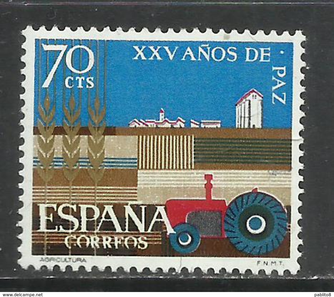 SPAIN ESPAÑA SPAGNA 1964 XXV ANOS DE PAZ PEACE YEAR CENT. 70c MNH - Nuovi