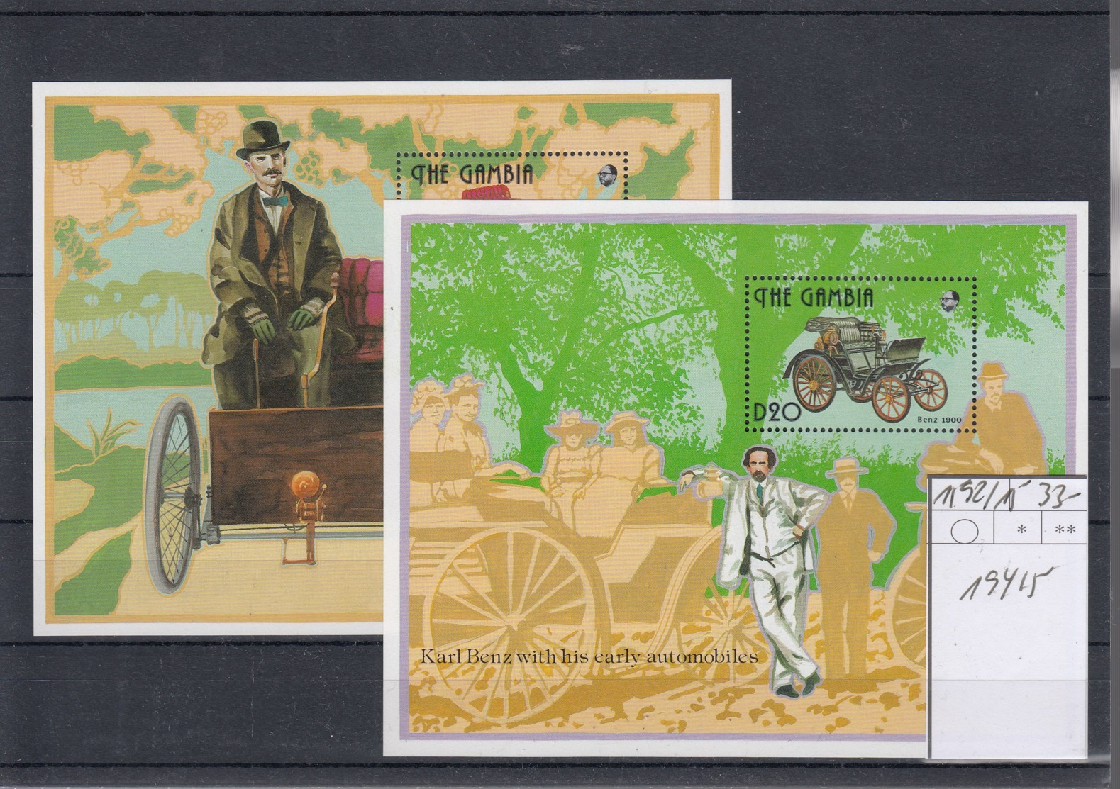 Gambia Michel Cat.No. Mnh/** Sheet 1592/1615 + Sheet 194/195 Oldtimer - Gambia (1965-...)