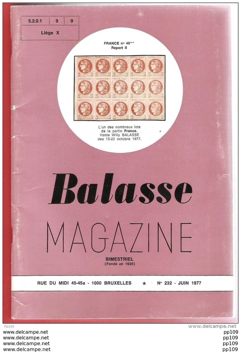 BALASSE MAGAZINE Bimestriel  N°232  -  Juin 1977 - Français (àpd. 1941)