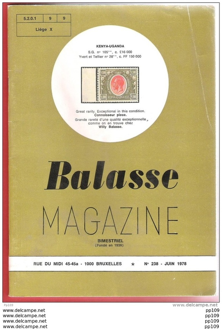 BALASSE MAGAZINE Bimestriel  N°238 - Juin 1978 - Français (àpd. 1941)