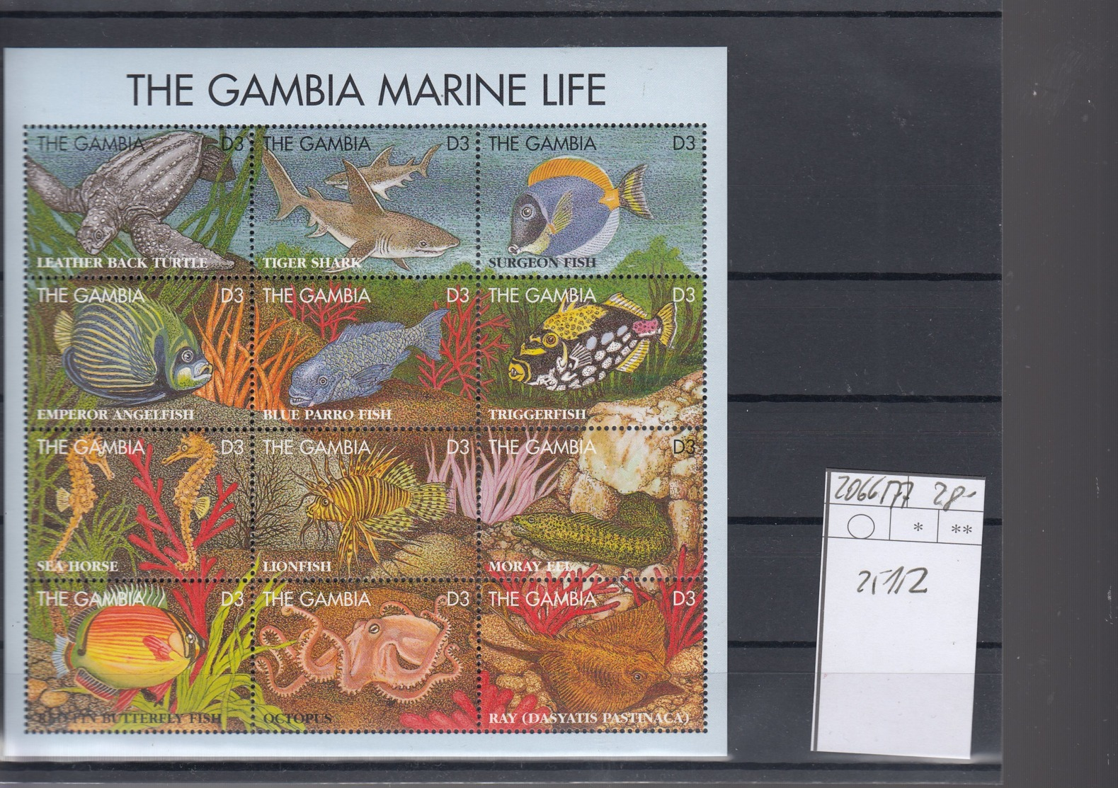 Gambia Michel Cat.No. Mnh/** Sheet 2066/2077 + Sheet 251/252 Marine Life - Gambie (1965-...)