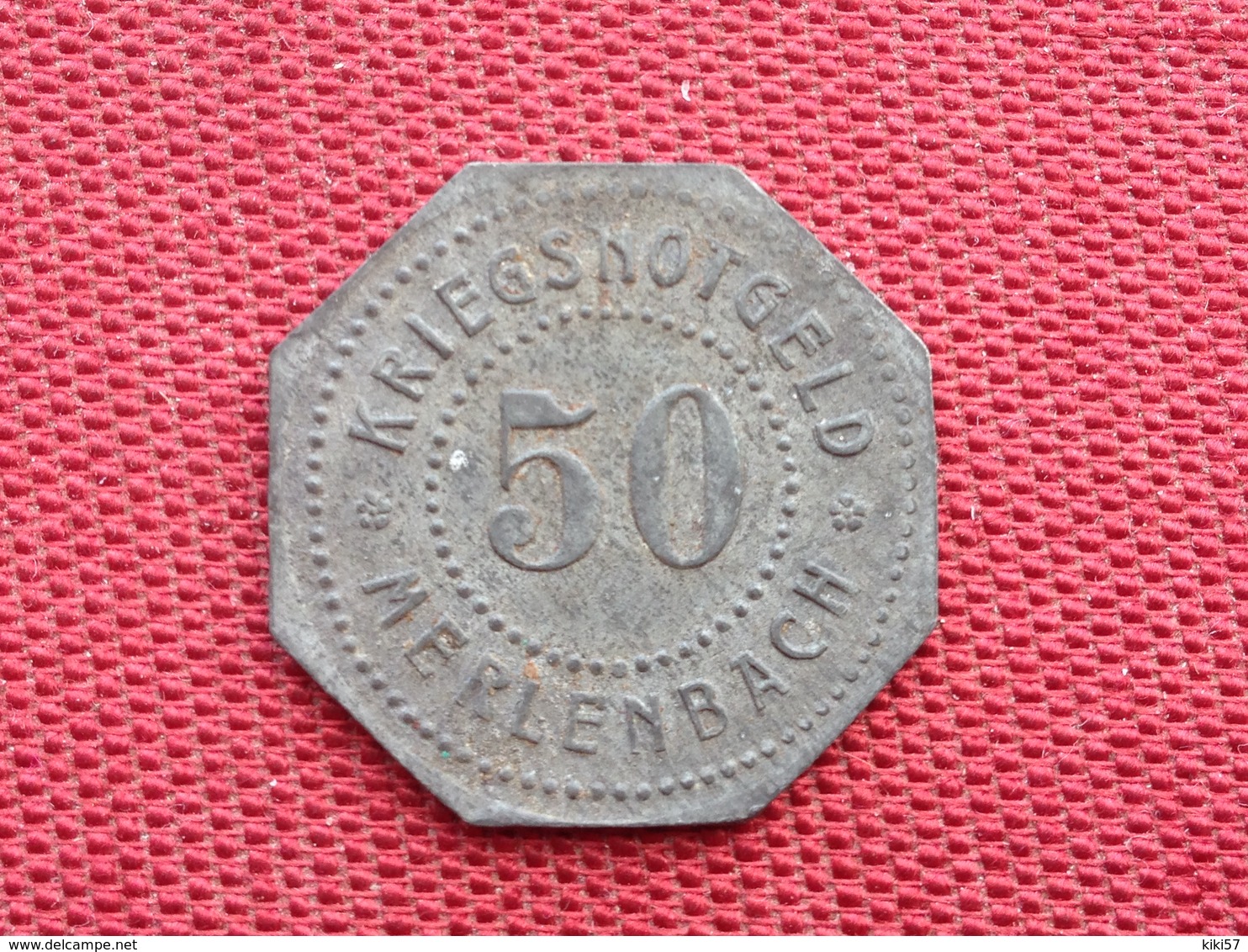 FRANCE Monnaie De Merlebach 50 Pfennig 1917 - Monetari / Di Necessità