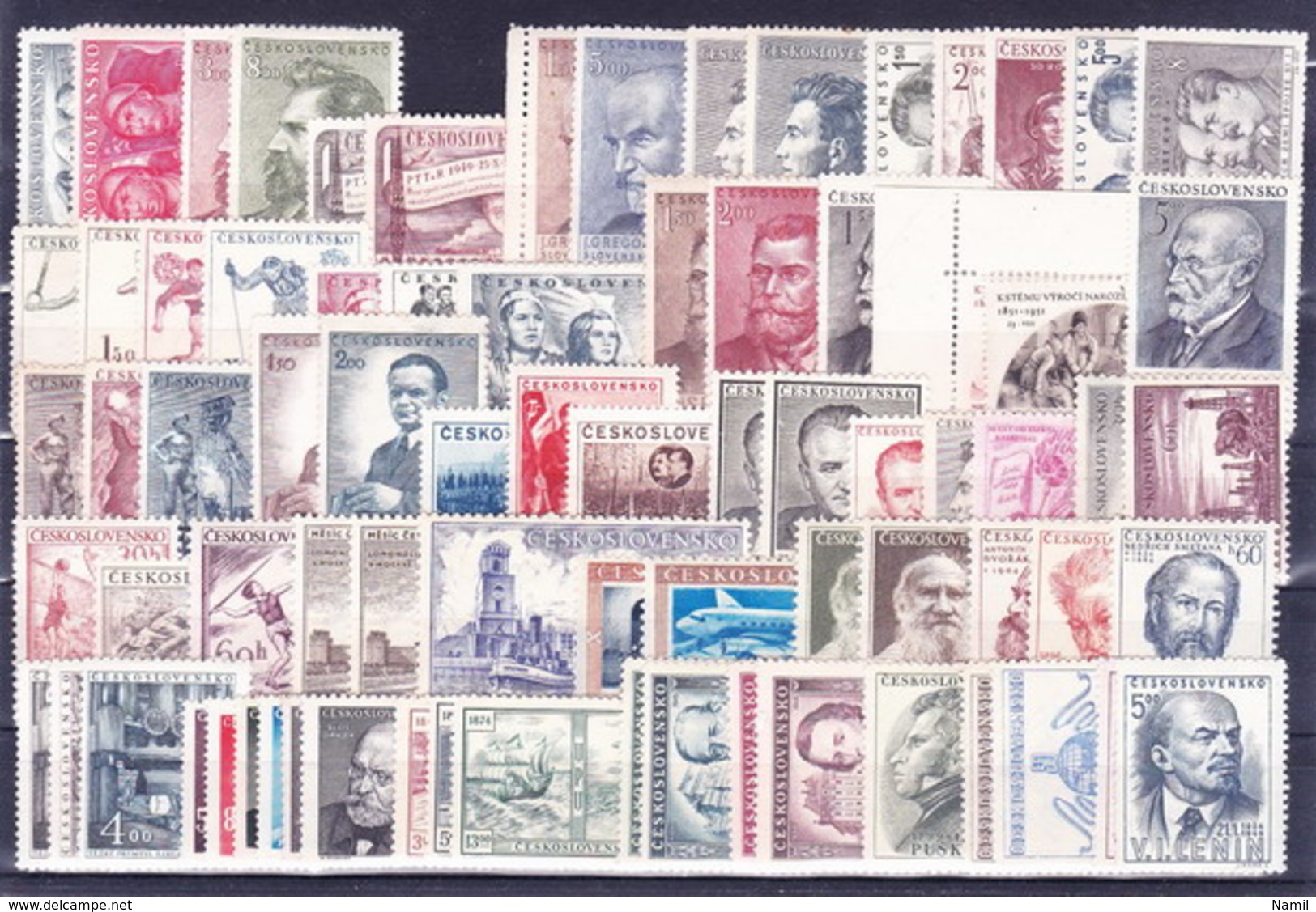 **/* Tchécoslovaquie, Lt Avec Les Timbres Aprés 1945 - Collections, Lots & Series