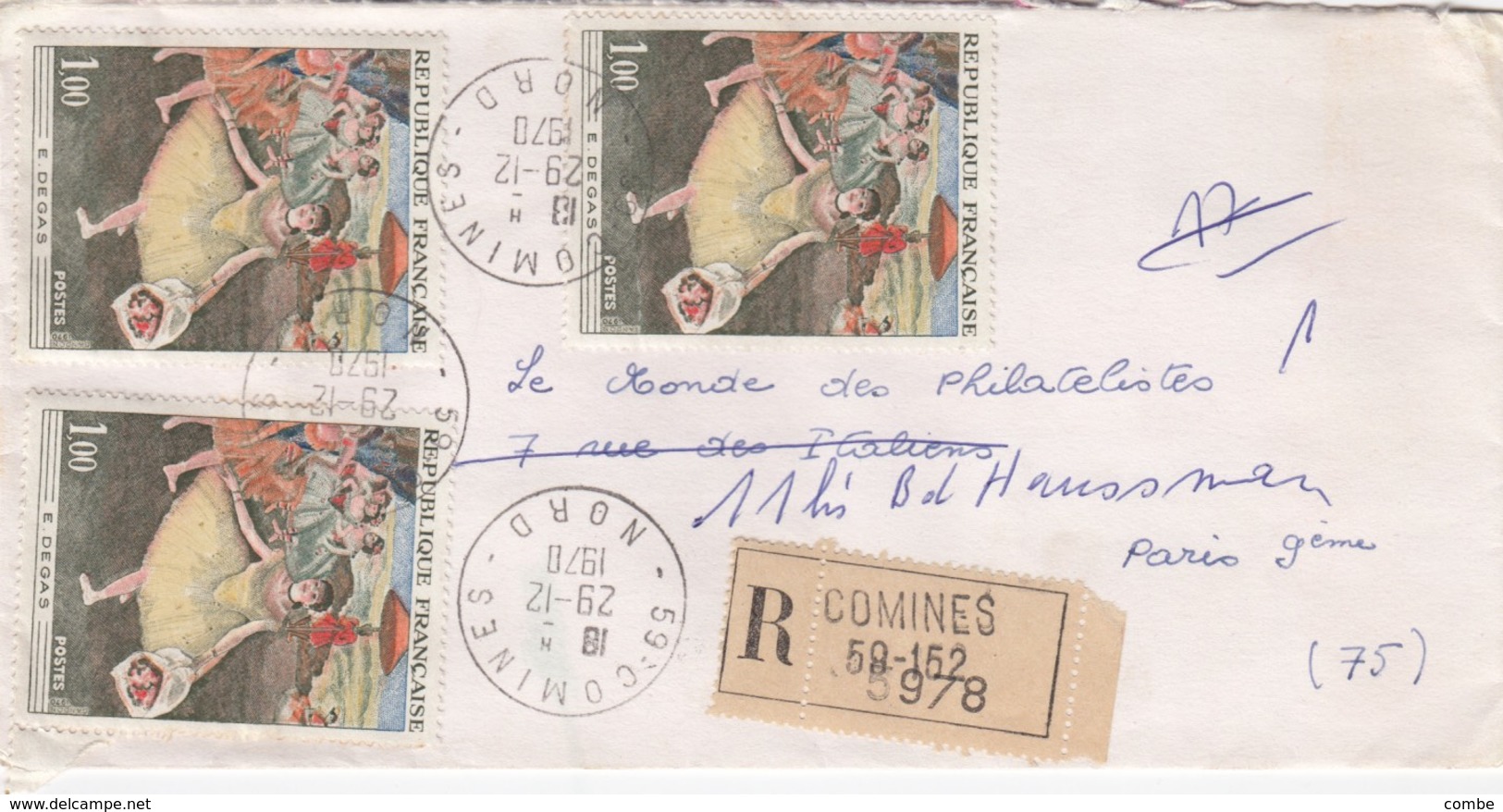 LETTRE RECOMMANDÉ  COMINES   /  2 - 1961-....