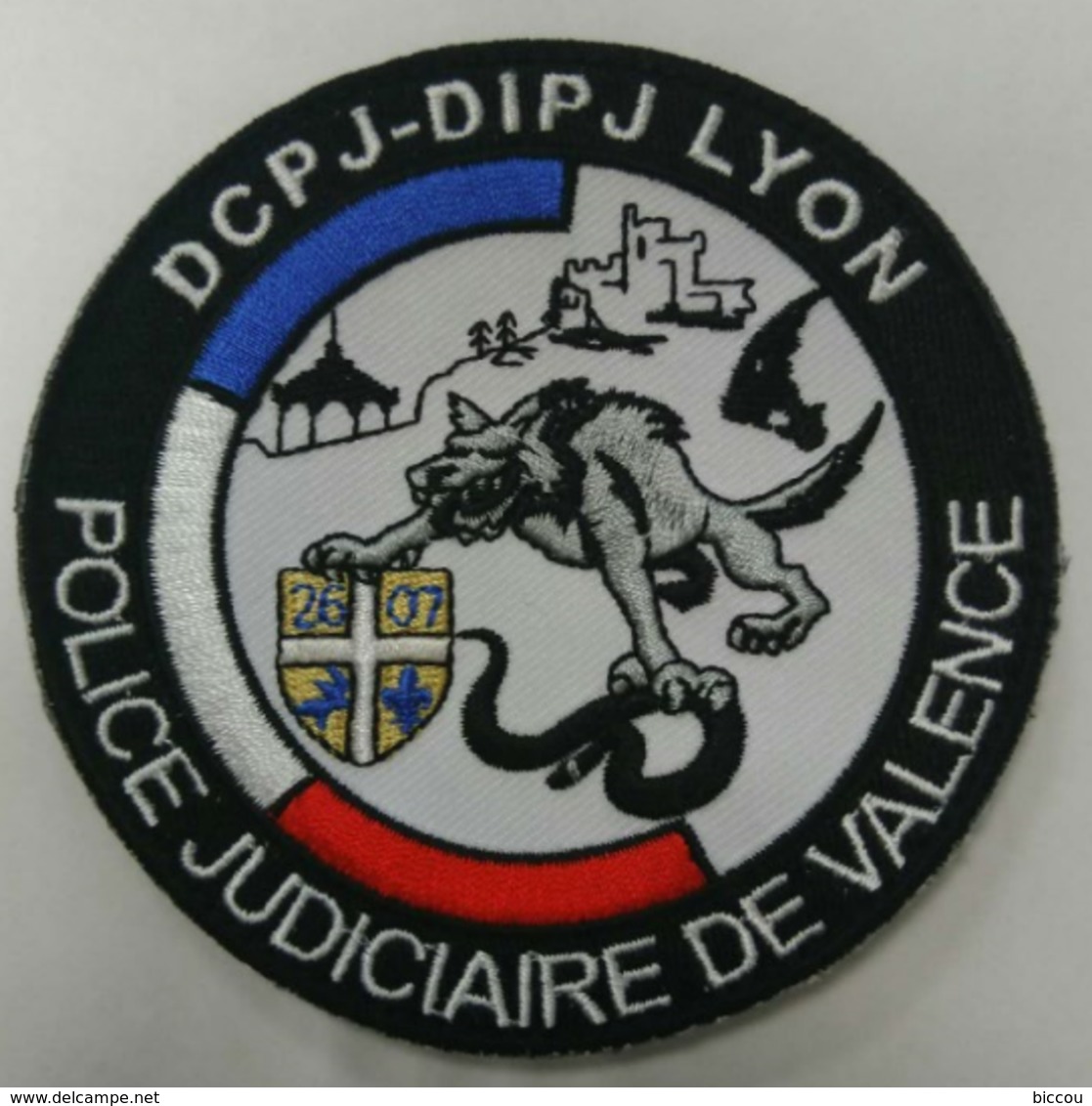 Ecusson DCPJ - DIPJ De LYON - Police Judiciaire Antenne VALENCE (Nouveau, Très Rare) - Police & Gendarmerie