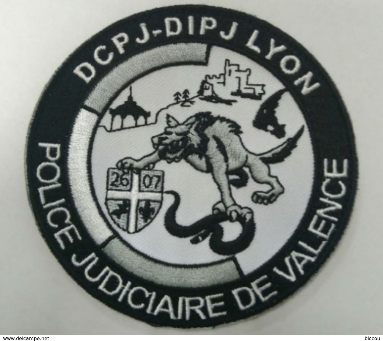 Ecusson DCPJ - DIPJ De LYON - Police Judiciaire Antenne VALENCE (Nouveau, Très Rare) - Police & Gendarmerie