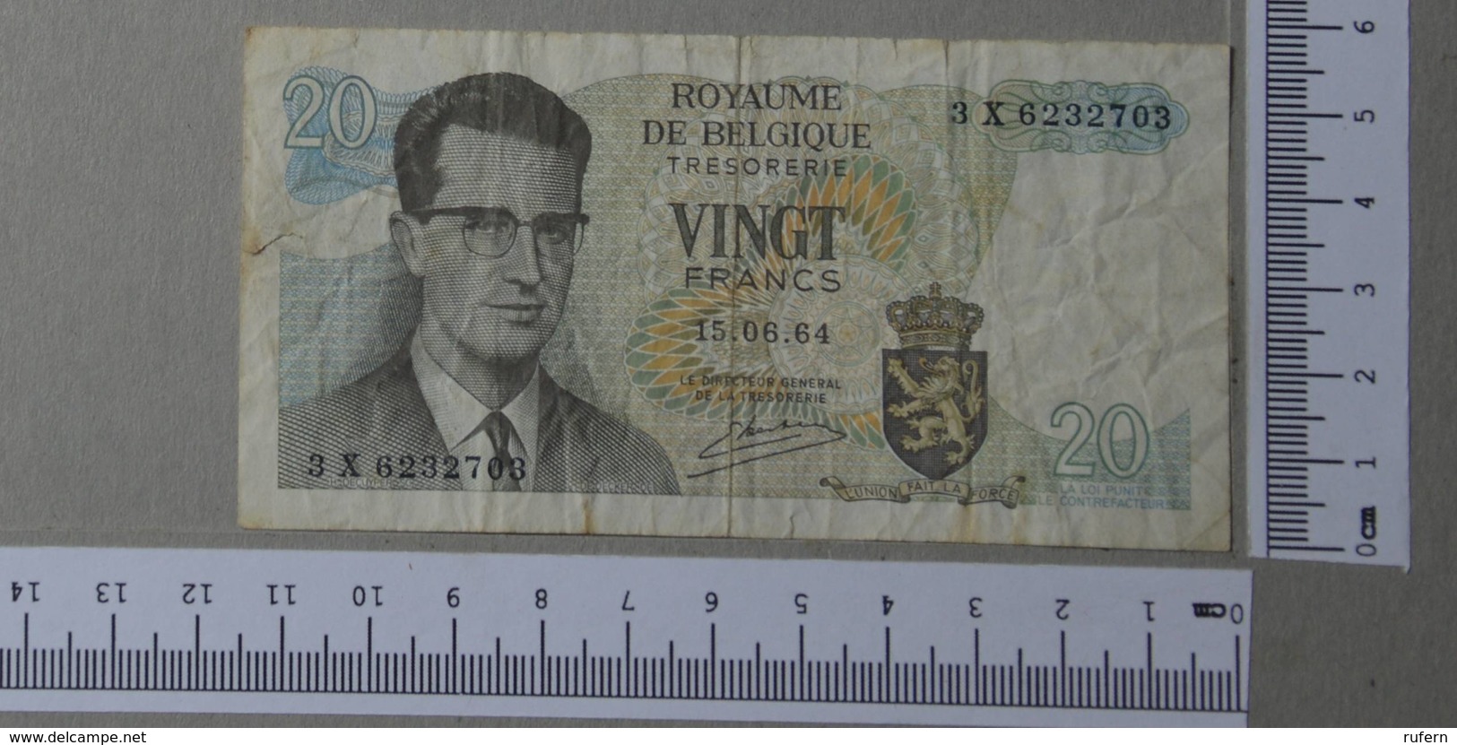 BELGIUM 20 FRANCS 1964 -  (Nº28703) - Autres & Non Classés