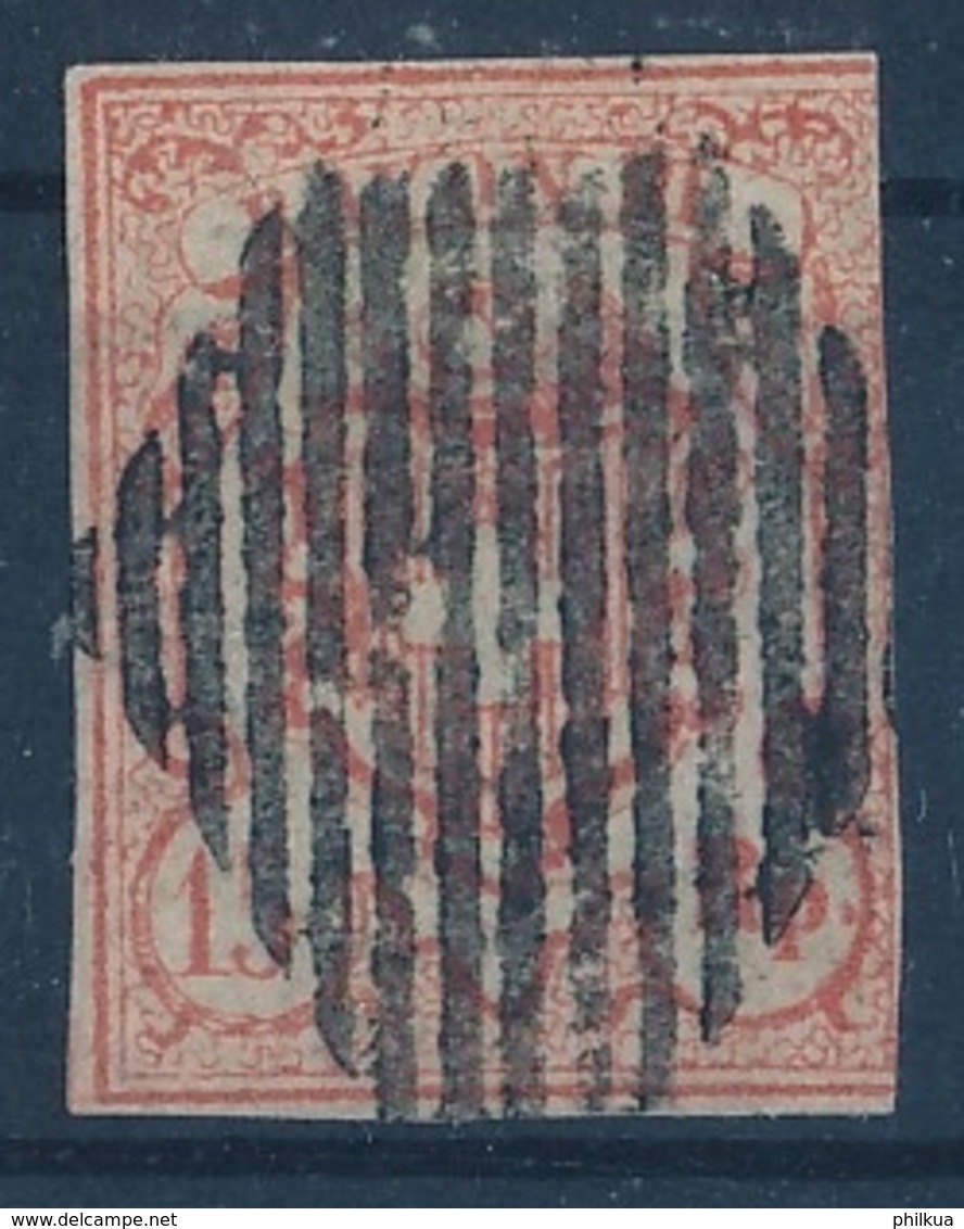 Zumstein 20 T8 / Michel 12 - Farbfrische Marke Mit Befund Bossert - 1843-1852 Federal & Cantonal Stamps