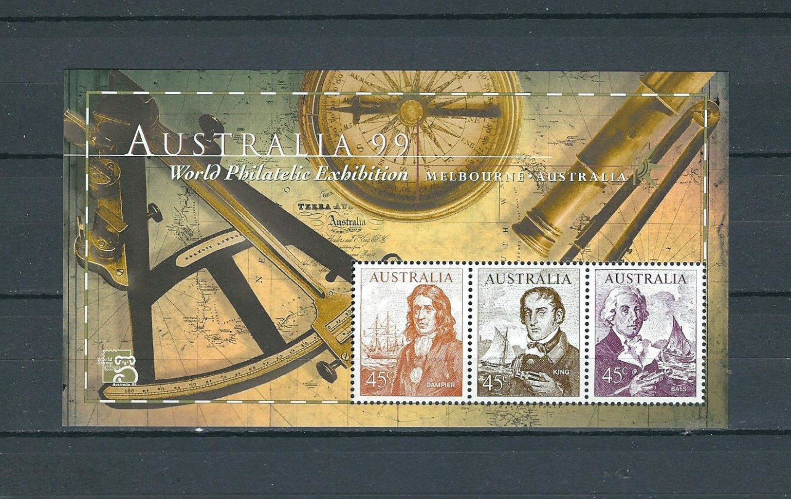 AUSTRALIA, 1999 AUSTRALIA'99, S/S MNH , WORLD PHILATELIC EXHIBITION, NAVIGANTS, EXPLORERS - Nuevos