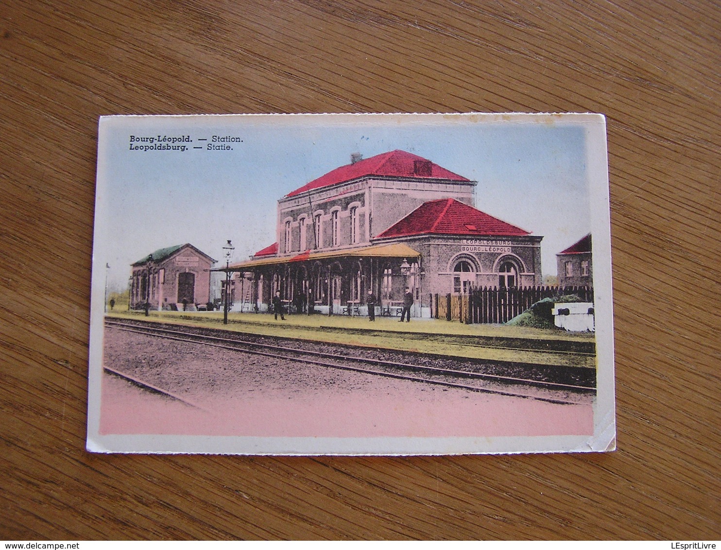 LEOPOLDBURG Statie BOURG-LEOPOLD Station Gare Animée Limburg Belgique Carte Postale Kaart - Leopoldsburg