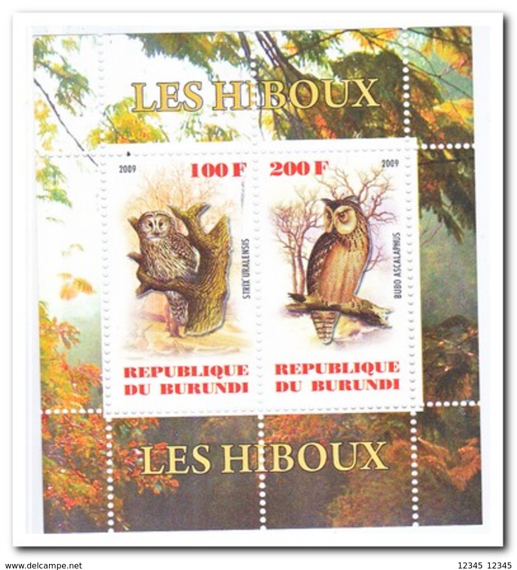 Burundi 2009, Postfris MNH, Birds, Owls - Ongebruikt