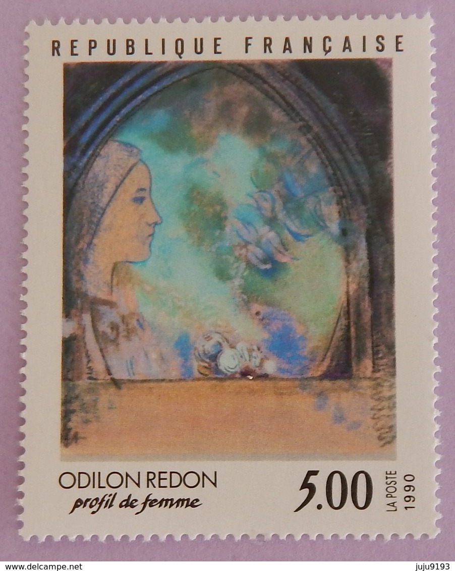 FRANCE YT 2635 NEUF**MNH" PROFIL DE FEMME D ODILON REDON" ANNÉE 1990 - Neufs