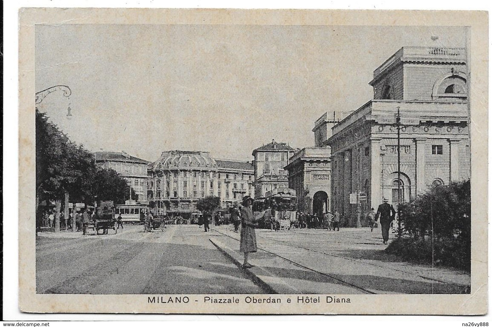 Milano. Piazzale Oberdan E Hotel Diana. Tabella Birra Milano A Destra. - Milano