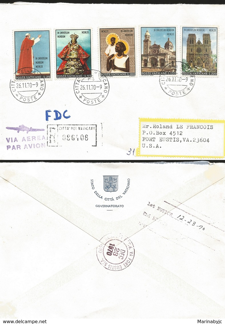 J) 1970 VATICAN CITY, POPE PAUL IV, VISIT OF POPE PAUL VI TO THE FAR EAST, OCEANIA AND AUSTRALIA, MULTIPLE STAMPS, REGIS - Other & Unclassified