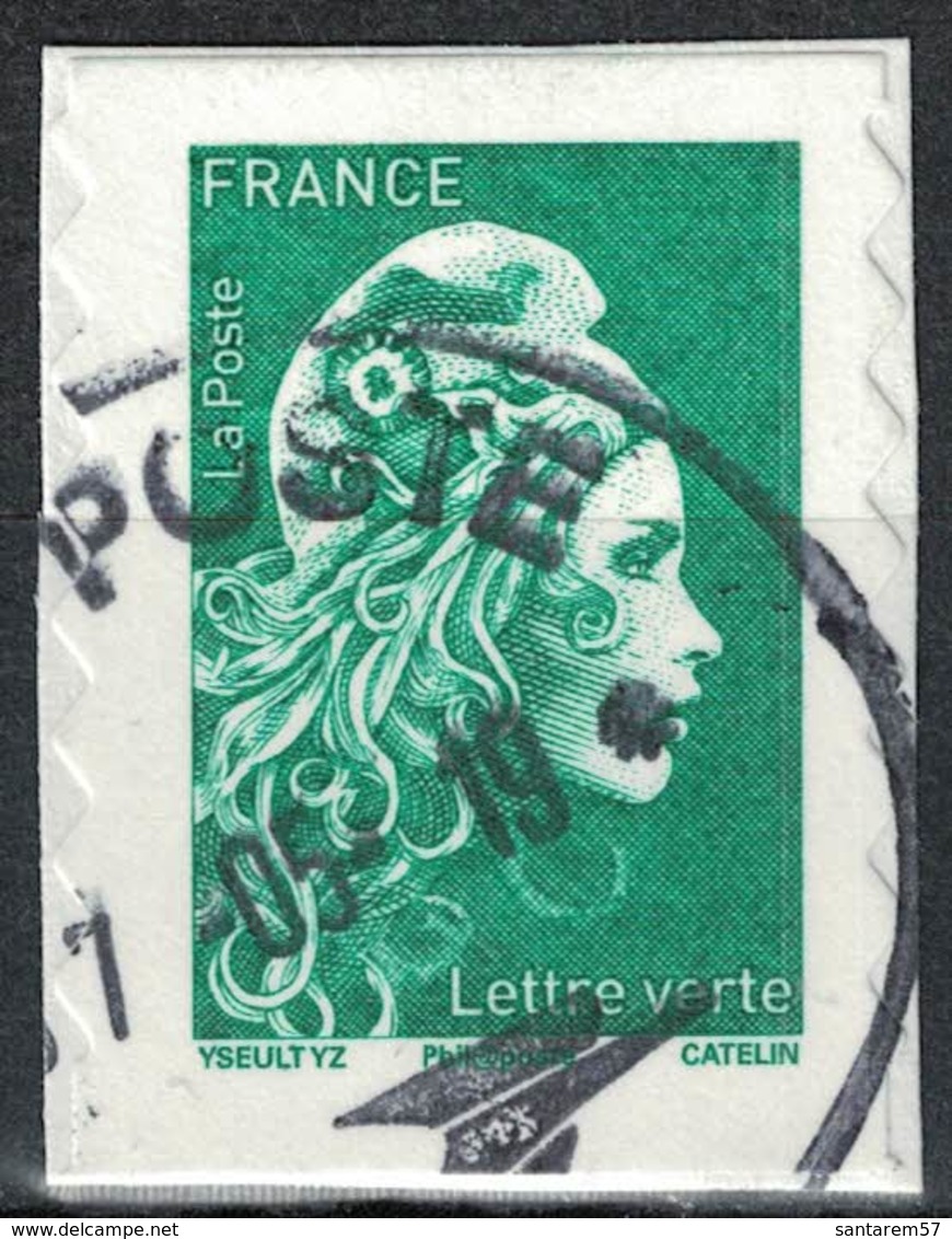 France 2018 Oblitéré Rond Daté Used Marianne L'engagée D’Yseult Digan Autoadhésif LV 20g. Y&T 1598 SU - Used Stamps