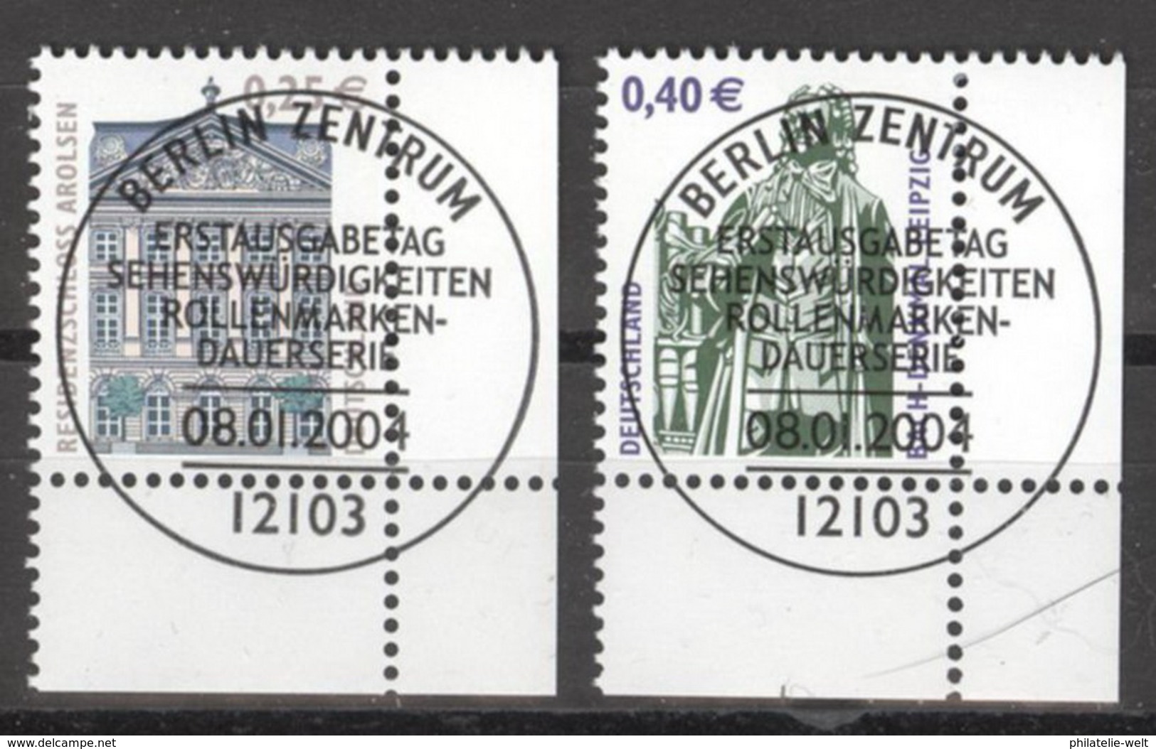 BRD 2374/75 Eckrand Rechts Unten O Sonderstempel Berlin - Usados