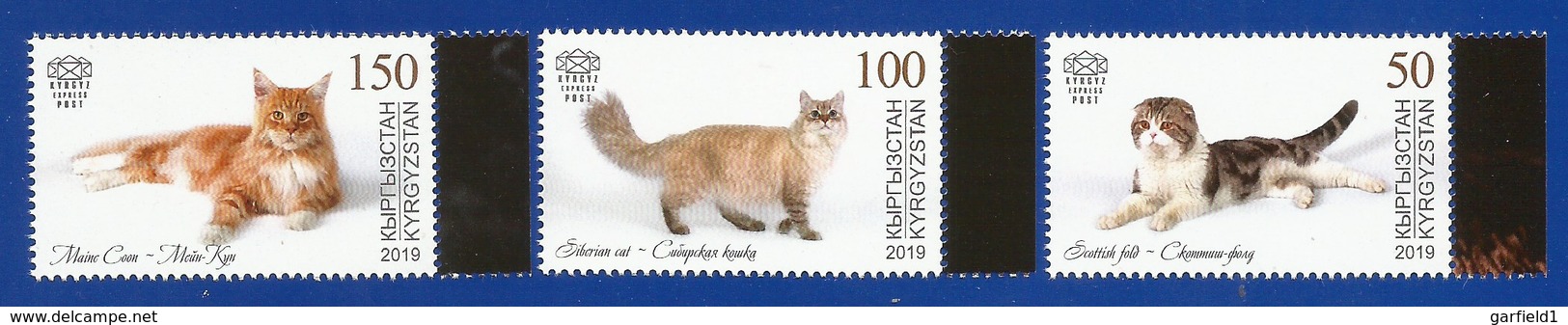 Kirgisistan 2019 , Cats / Katzen - Postfrisch / MNH / (**) - Kirgisistan