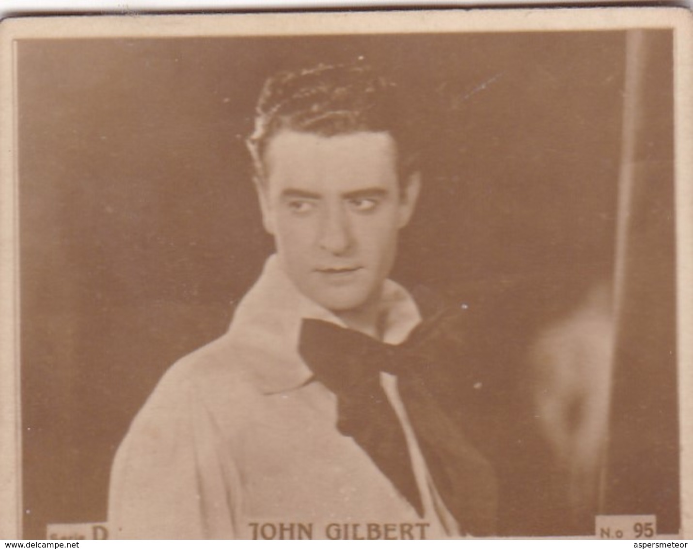 JOHN GILBERT. CARD TARJETA COLECCIONABLE TABACO. CIRCA 1940s SIZE 4.5x5.5cm - BLEUP - Personalità