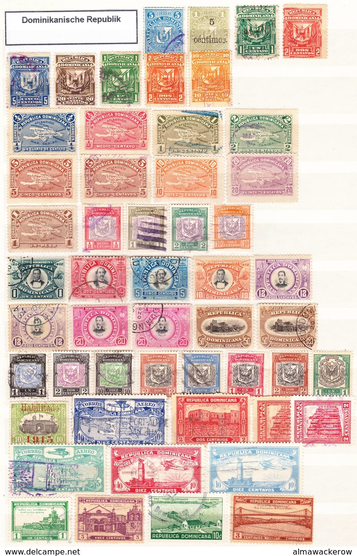 Republica Dominicana 1880-1997 Collection Lot Mainly Used O, Several MH * Stamps, See Detailed Scans! - Dominikanische Rep.
