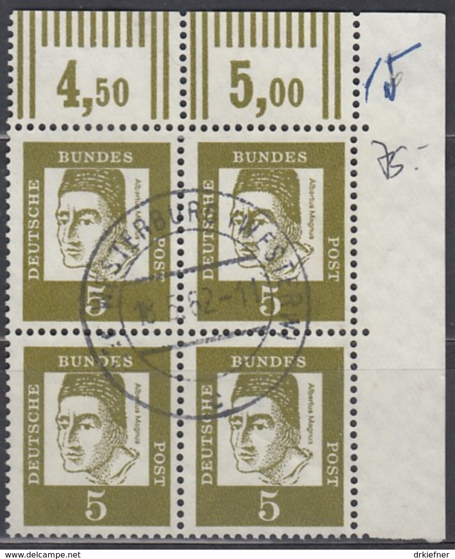 BRD 347x/347x, 4erBlock, Eckrand, Gestempelt, Bedeutende Deutsche 1961 - Usados