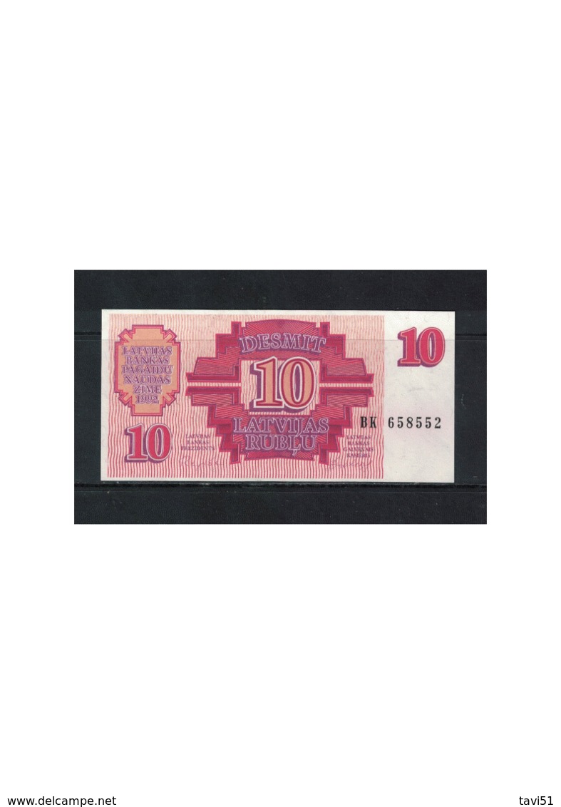 LETTLAND , Latvia , 1992 , 10  Desmit Rublu  , Pick 38  , UNC - Lettland