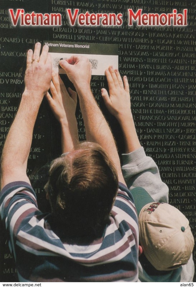 Vietnam War Veterans Memorial Washington DC, Names Of War Dead, C1990s/2000s Vintage Postcard - War Memorials