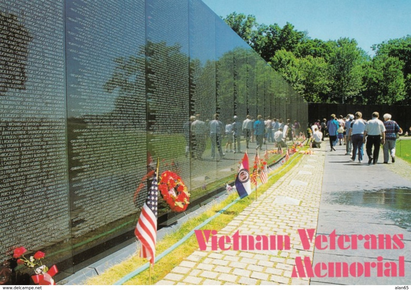 Vietnam War Veterans Memorial Washington DC, Names Of War Dead, C1990s/2000s Vintage Postcard - War Memorials