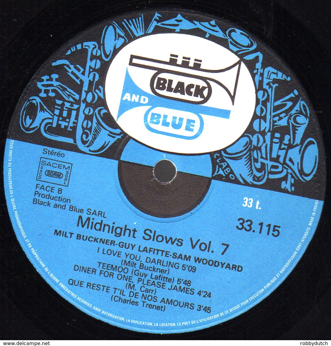 * LP *  MIDNIGHT SLOWS VOL.7 - GUY LAFITTE, MILT BUCKNER, SAM WOODYARD (France 1976) - Jazz