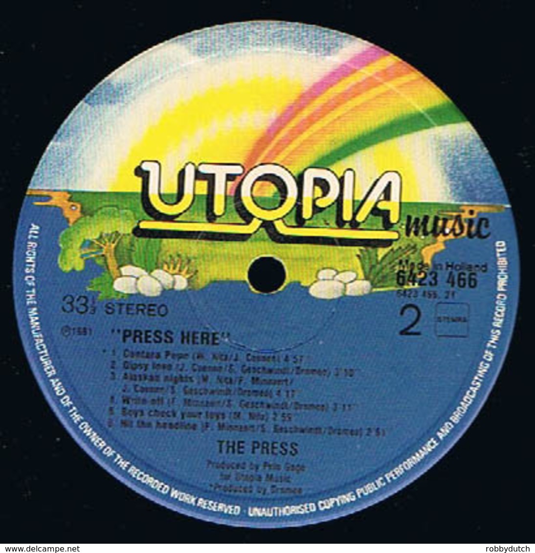 * LP *  THE PRESS - PRESS HERE (Holland 1981) - Disco, Pop