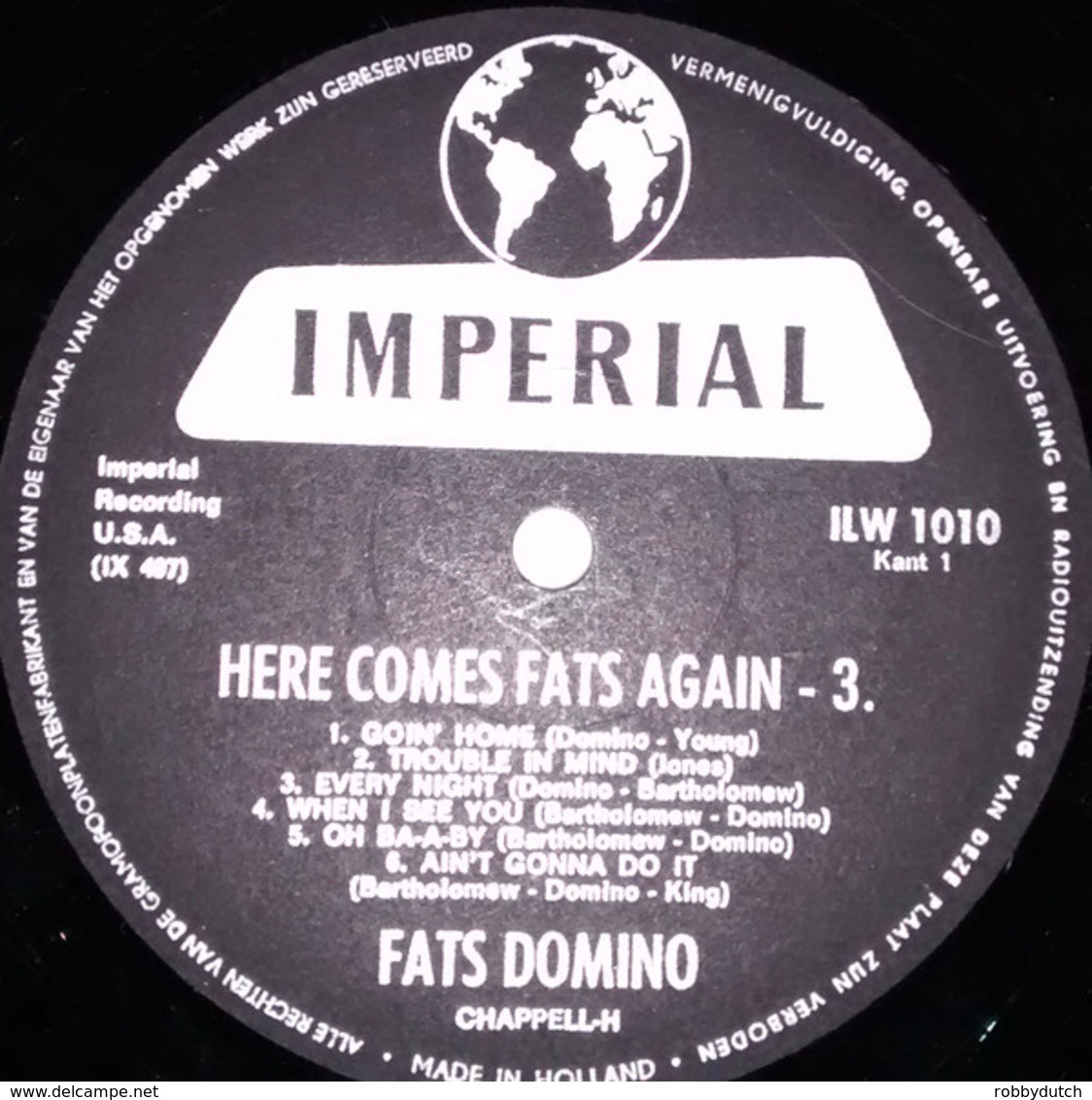 * LP *  FATS DOMINO - HERE COMES FATS AGAIN ! 3 (Holland 1963) - Rock