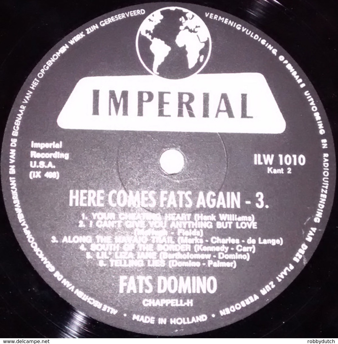 * LP *  FATS DOMINO - HERE COMES FATS AGAIN ! 3 (Holland 1963) - Rock