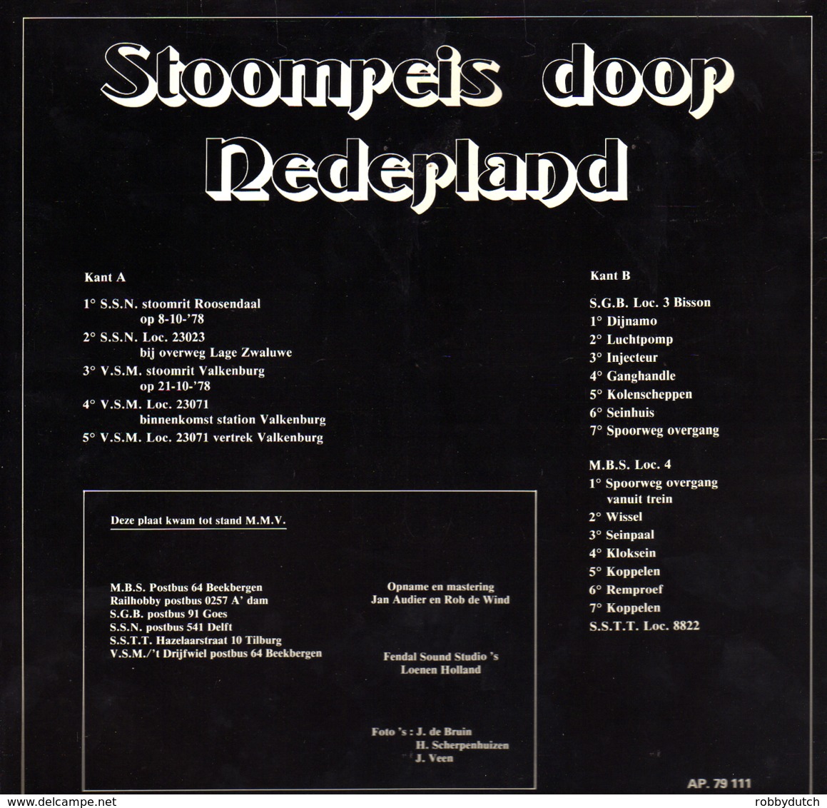 * LP *  STOOMREIS DOOR NEDERLAND - Andere & Zonder Classificatie