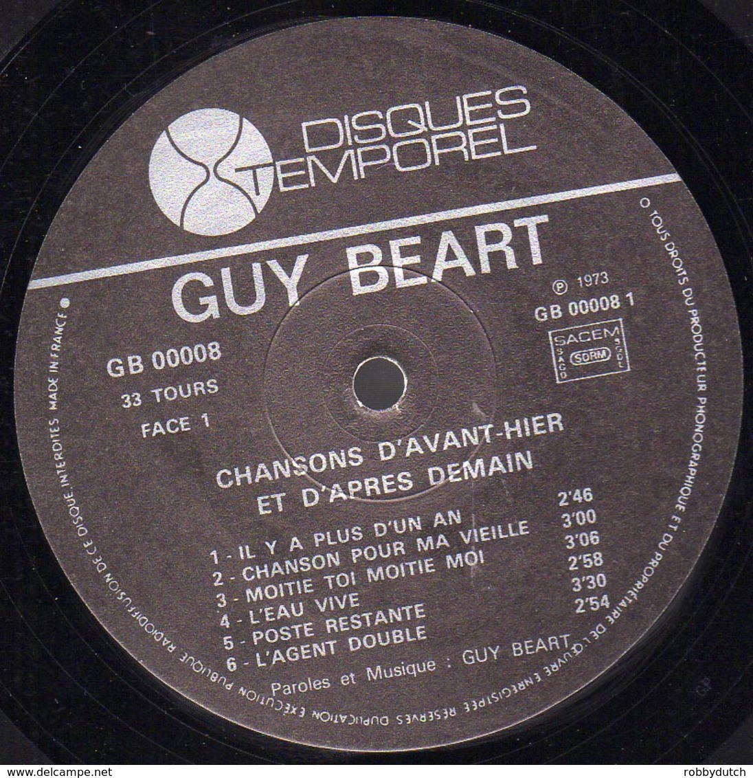 * LP *  GUY BEART - CHANSONS D' AVANT-HIER ET D' APRÈS-DEMAIN (France 1973) - Autres - Musique Française