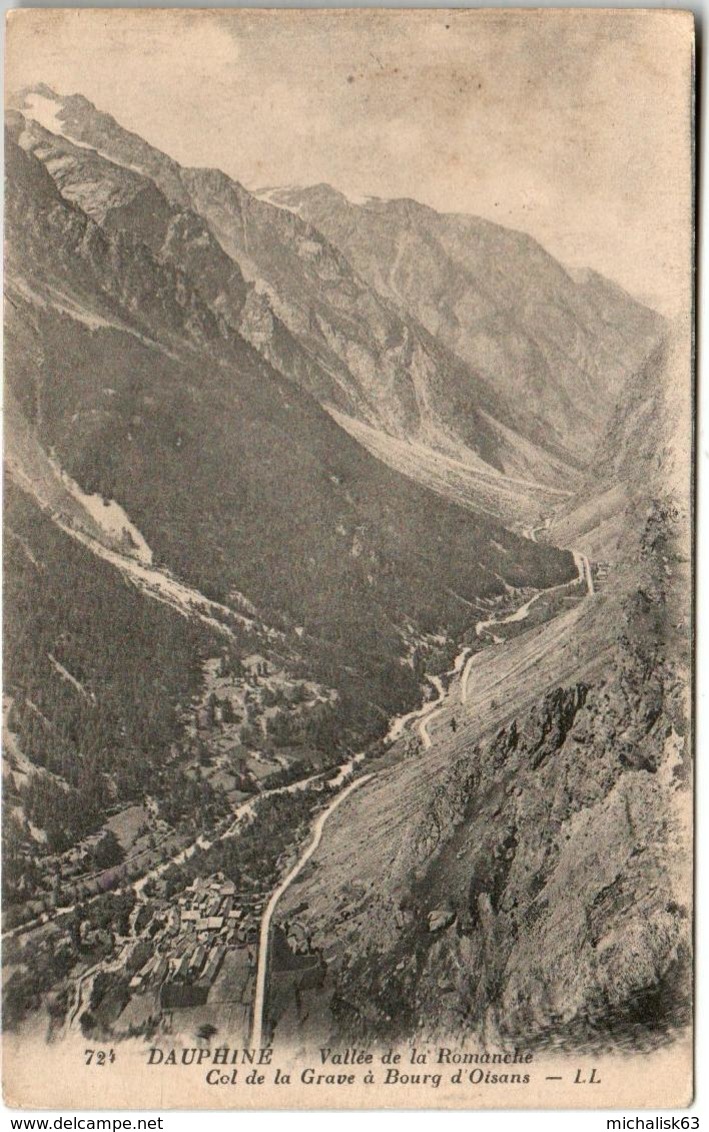 61kps 1745 CPA - VALLEE DE LA ROMANCHE - COL DE LA GRAVE A BOURG D'OISANS - Andere & Zonder Classificatie