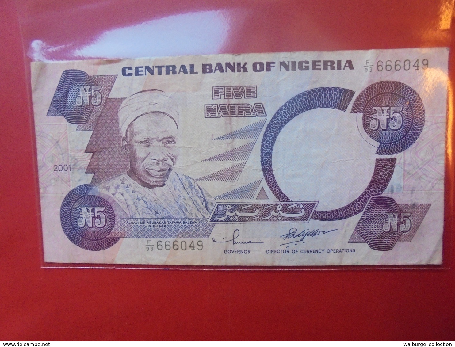 NIGERIA 5 NAIRA 2001 CIRCULER - Nigeria